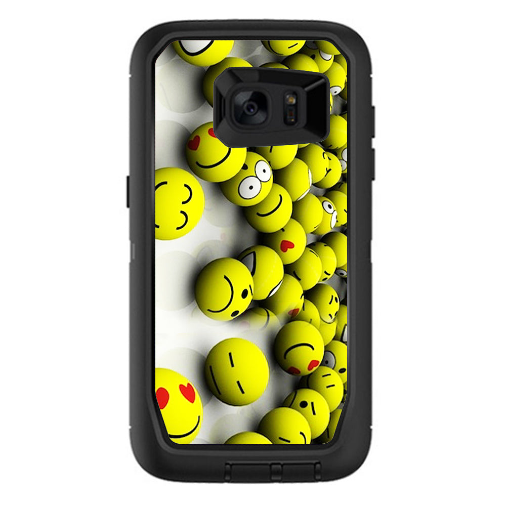  Tennis Balls Happy Faces Otterbox Defender Samsung Galaxy S7 Edge Skin