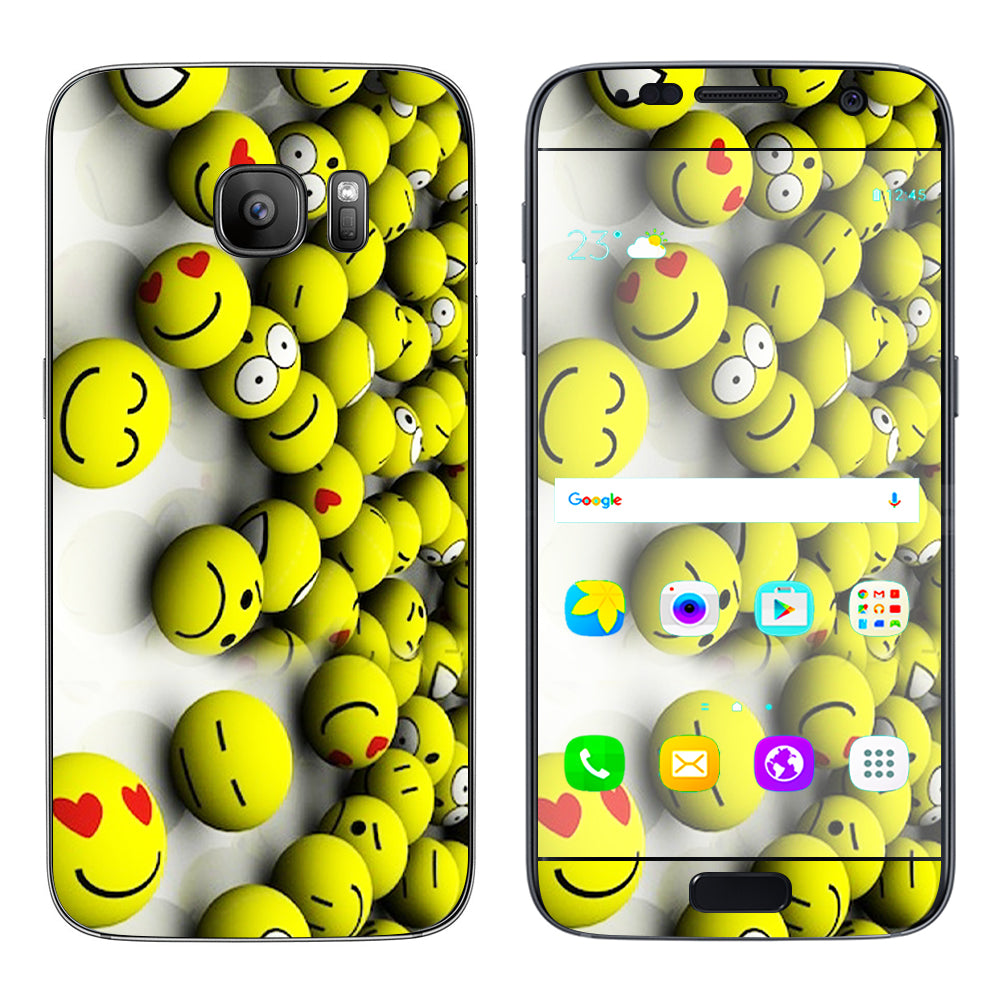  Tennis Balls Happy Faces Samsung Galaxy S7 Skin