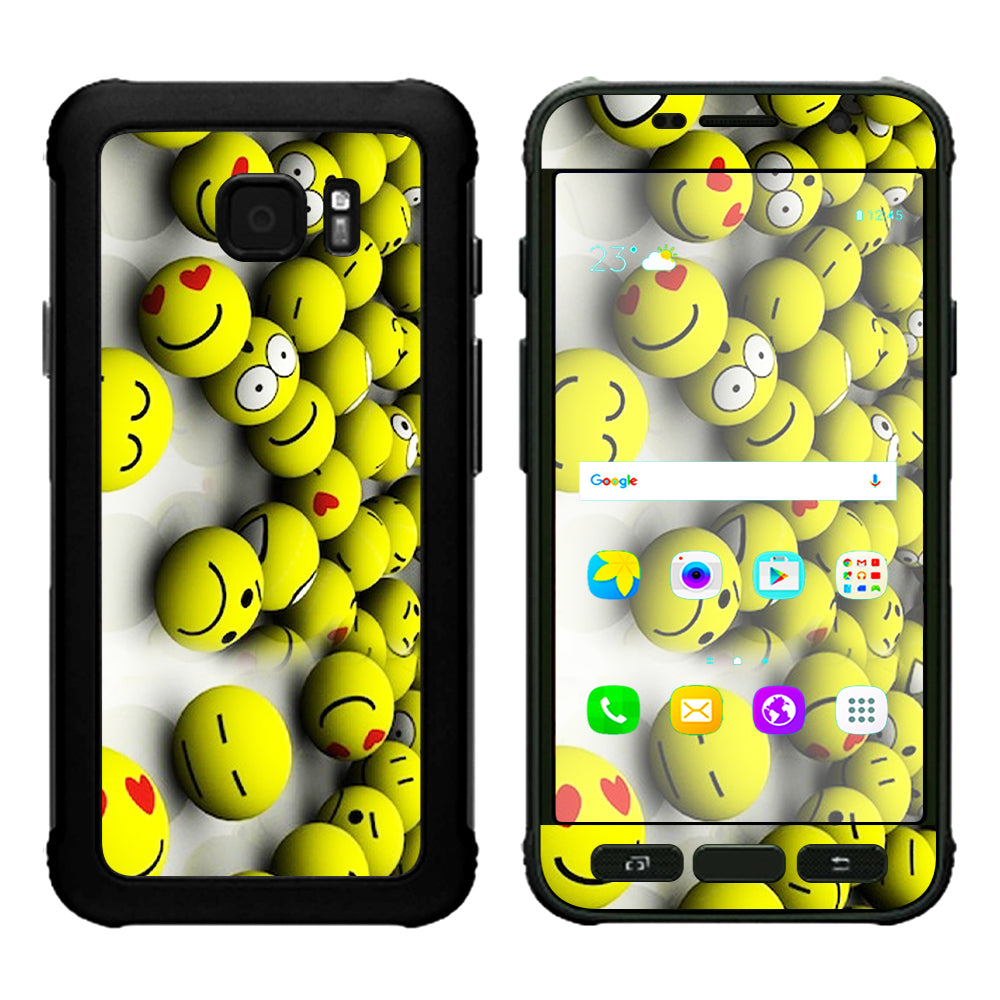  Tennis Balls Happy Faces Samsung Galaxy S7 Active Skin