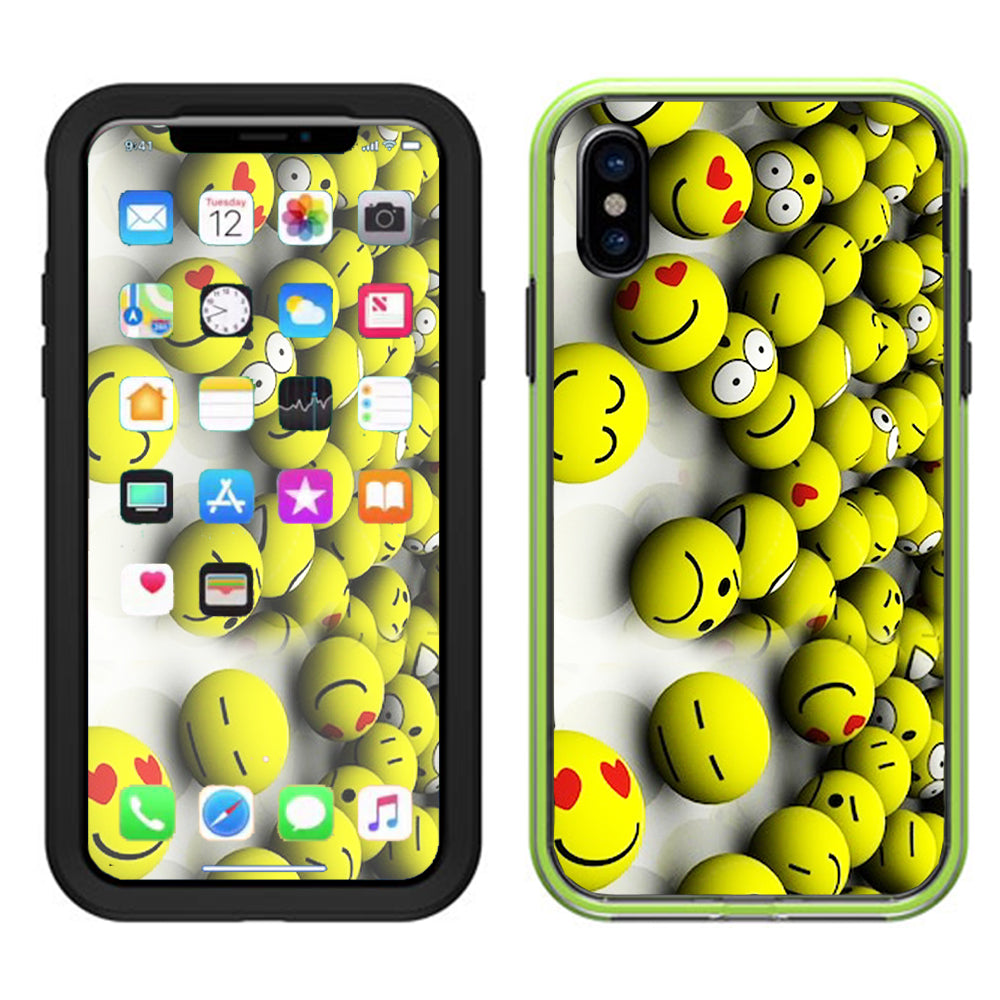  Tennis Balls Happy Faces Lifeproof Slam Case iPhone X Skin