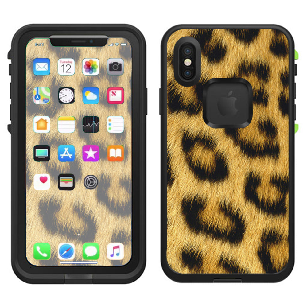  Cheetah Print Lifeproof Fre Case iPhone X Skin