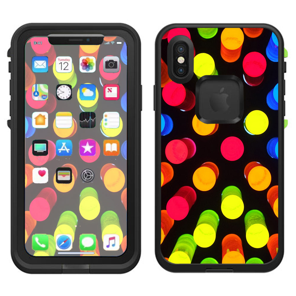  Polka Dot Blur Lifeproof Fre Case iPhone X Skin