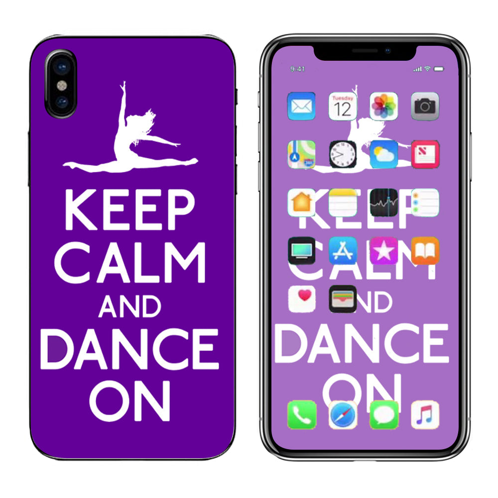 Keep Calm Dance On Apple iPhone X Skin