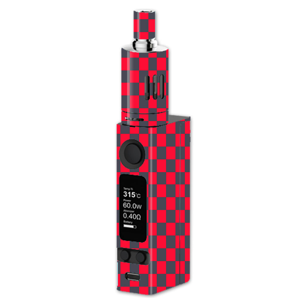  Red Gray Checkers Joyetech Evic VTC Mini Skin