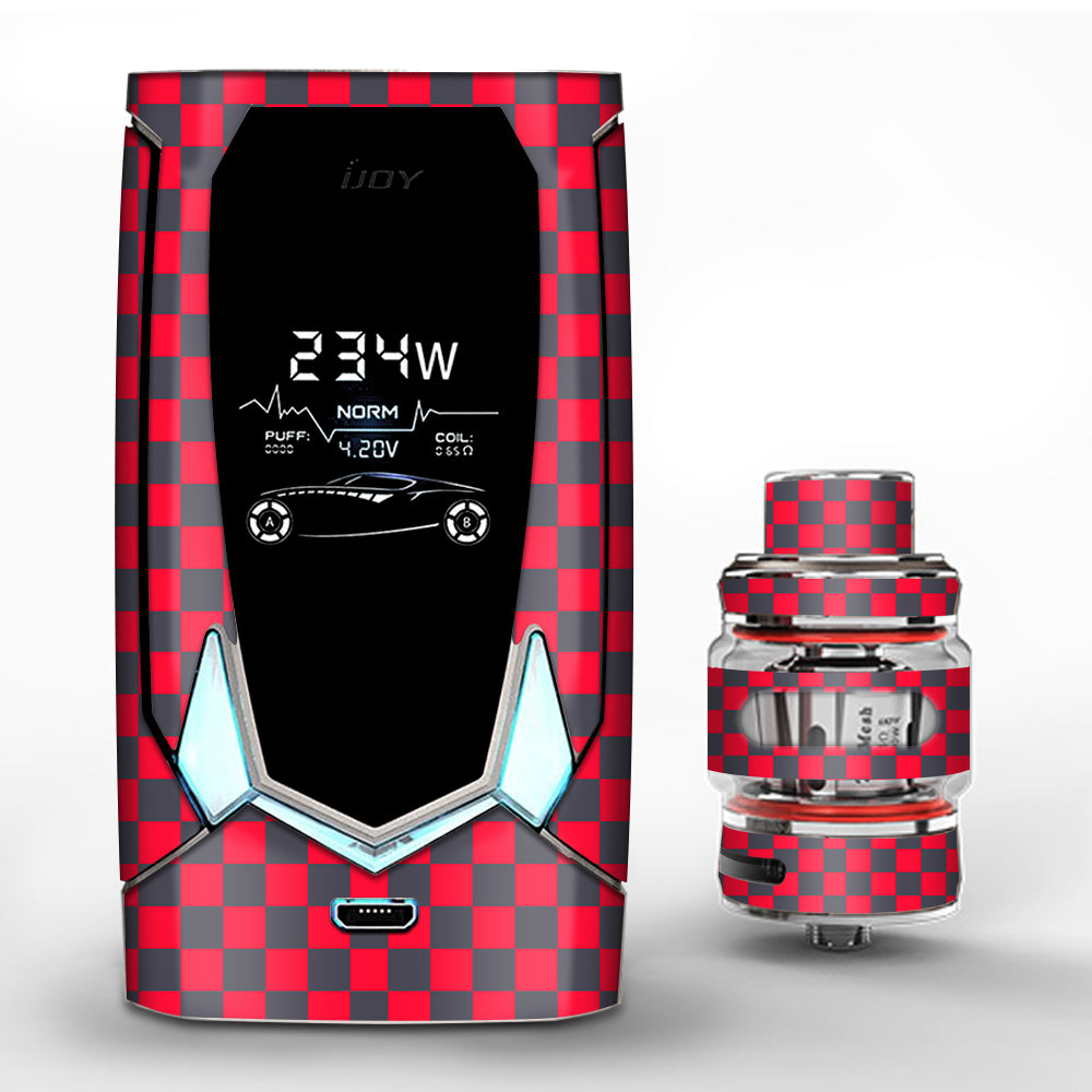  Red Gray Checkers iJoy Avenger 270 Skin