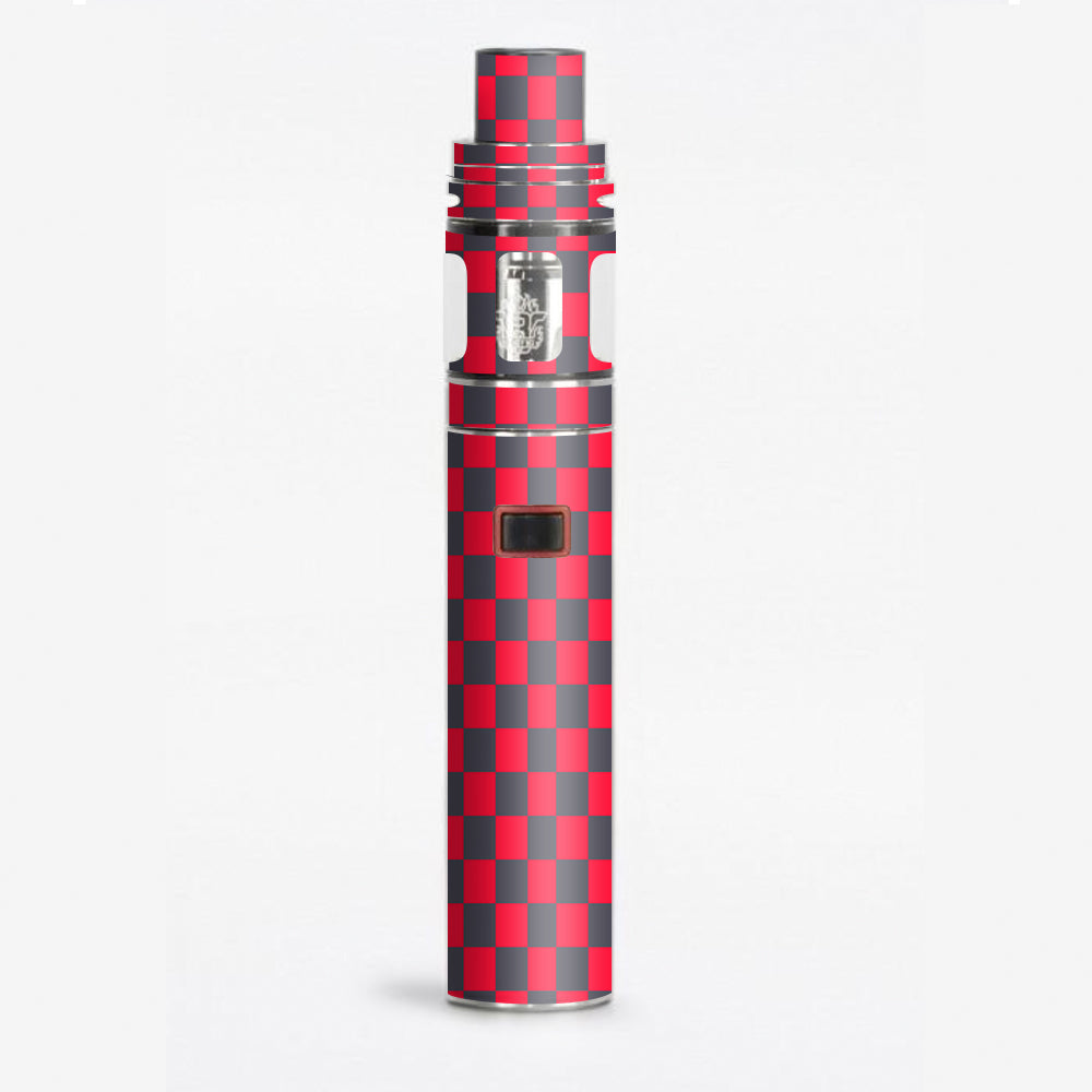  Red Gray Checkers Smok Stick X8 Skin