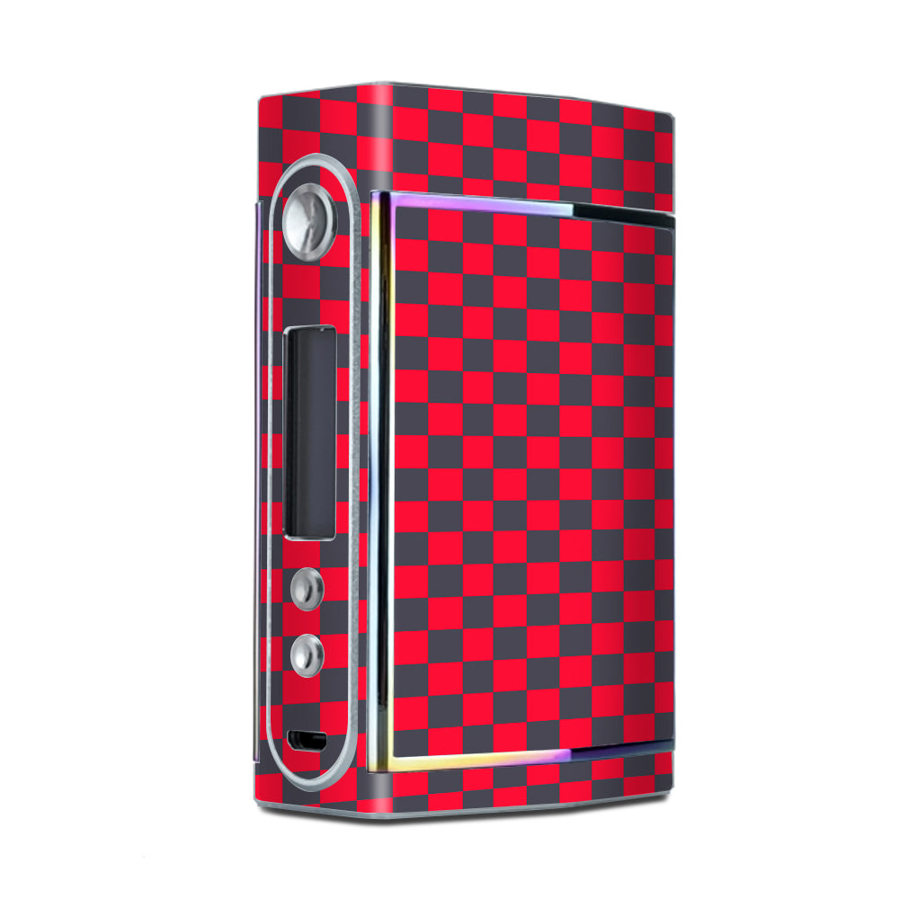  Red Gray Checkers Too VooPoo Skin