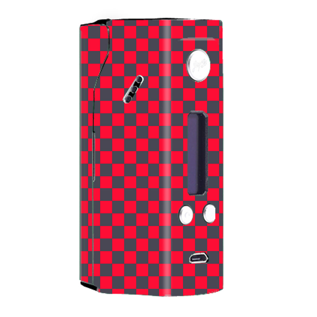  Red Gray Checkers Wismec Reuleaux RX200  Skin