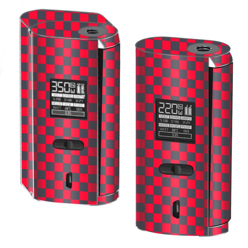  Red Gray Checkers Smok GX2/4 350w Skin