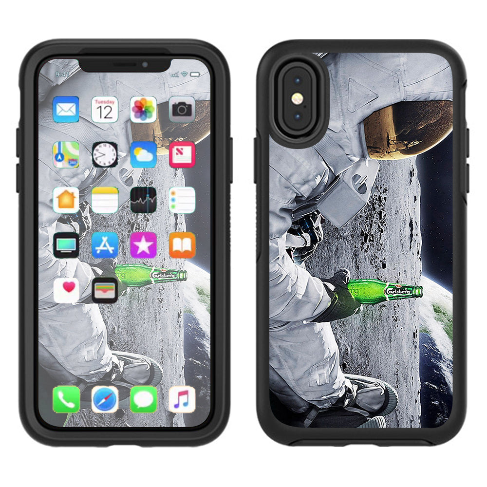  Astronaut Having A Beer Otterbox Defender Apple iPhone X Skin