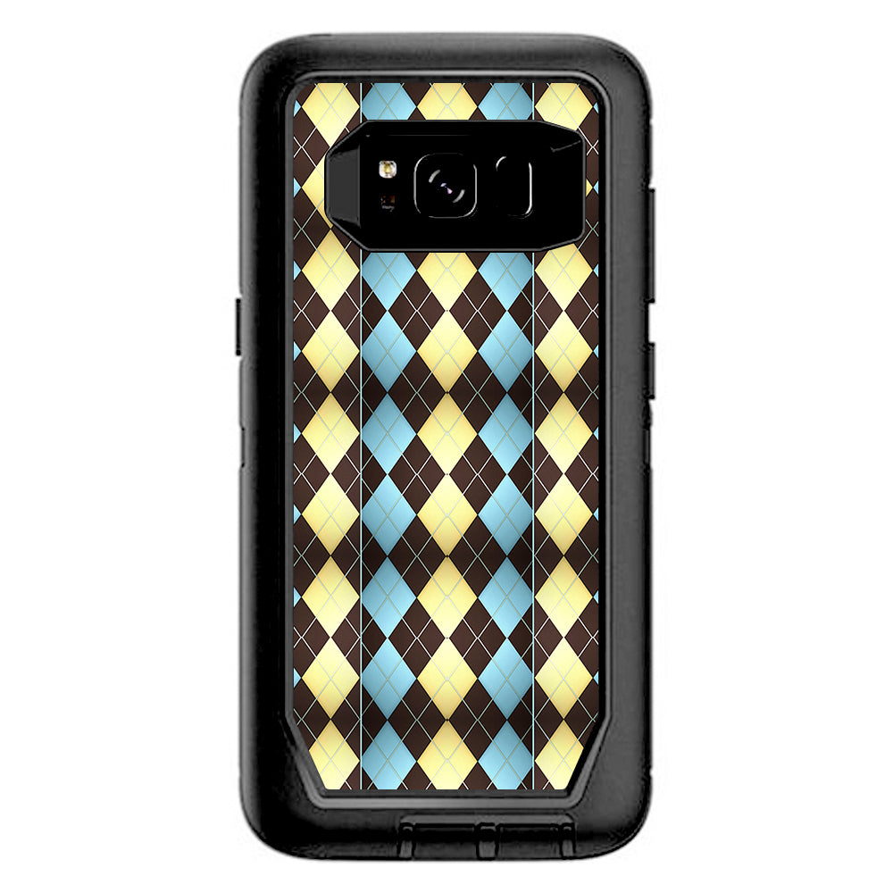  Argyle Pattern Otterbox Defender Samsung Galaxy S8 Skin