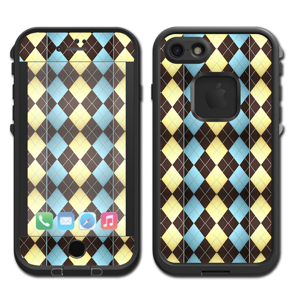  Argyle Pattern Lifeproof Fre iPhone 7 or iPhone 8 Skin
