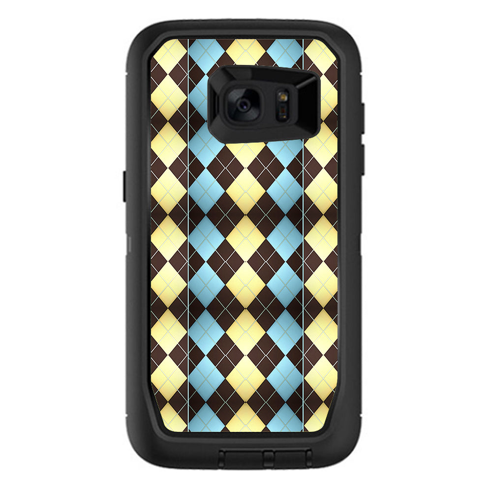  Argyle Pattern Otterbox Defender Samsung Galaxy S7 Edge Skin