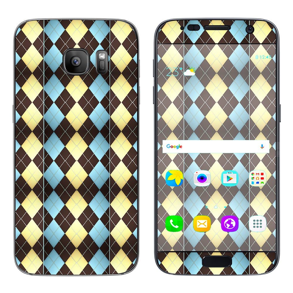  Argyle Pattern Samsung Galaxy S7 Skin