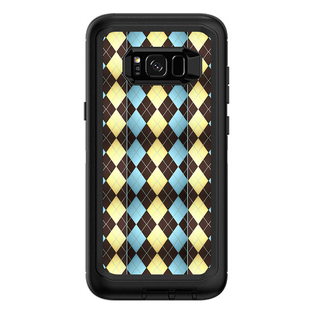  Argyle Pattern Otterbox Defender Samsung Galaxy S8 Plus Skin