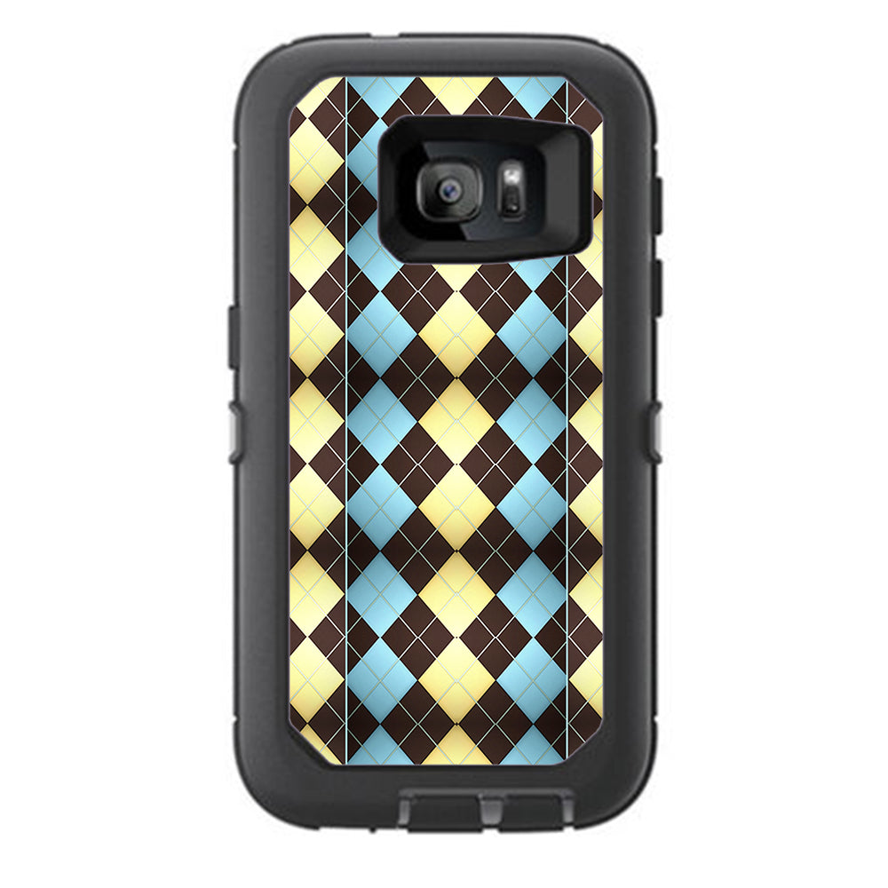  Argyle Pattern Otterbox Defender Samsung Galaxy S7 Skin