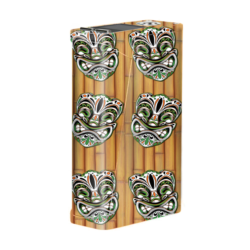 Tiki Faces On Bamboo Smok H-Priv Skin