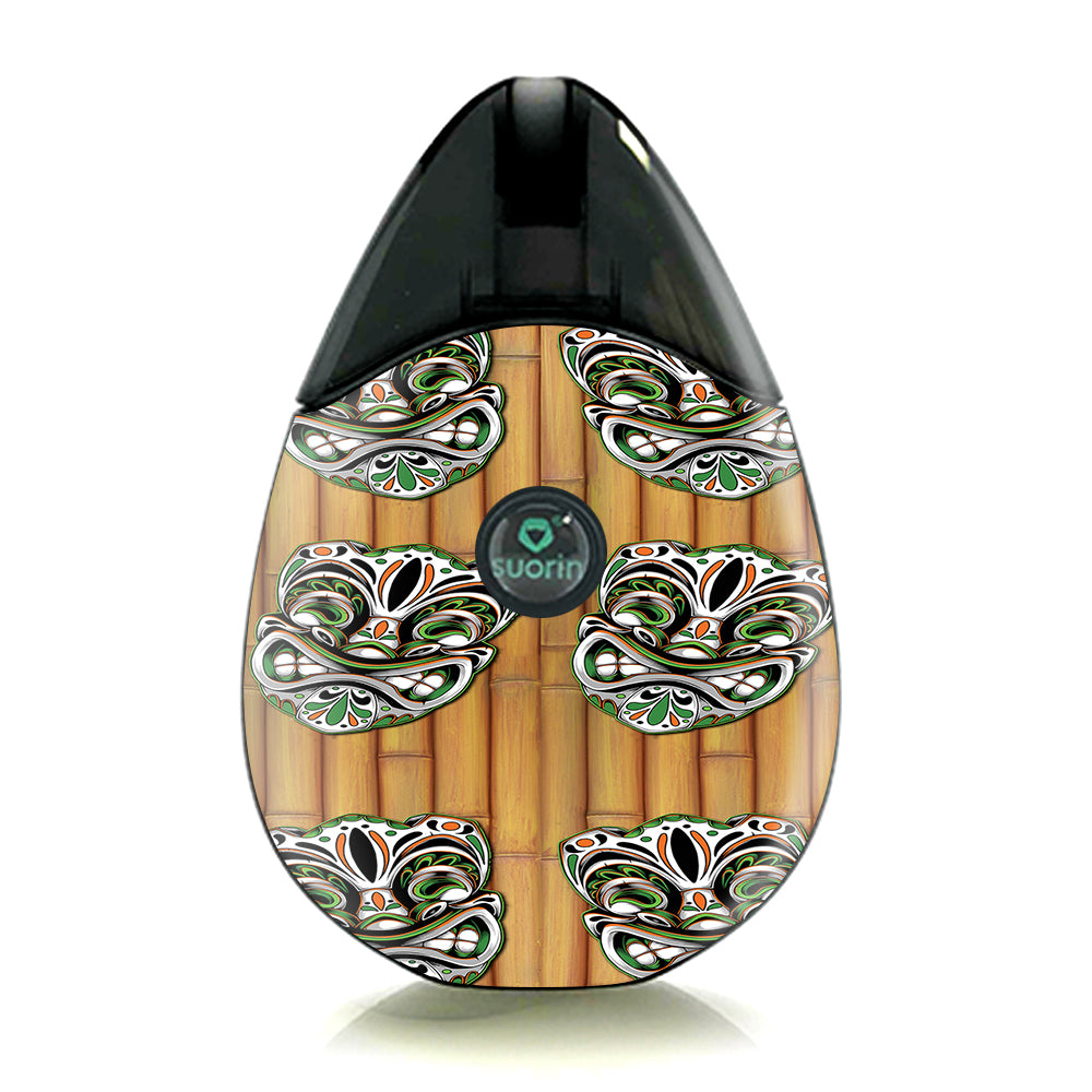  Tiki Faces On Bamboo Suorin Drop Skin