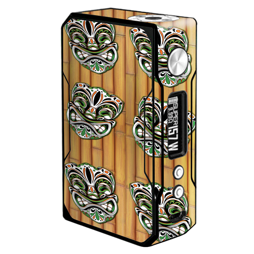  Tiki Faces On Bamboo Voopoo Drag 157w Skin