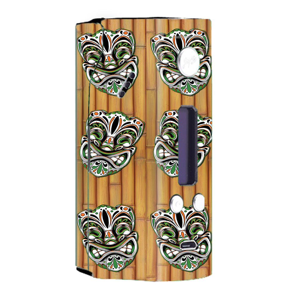  Tiki Faces On Bamboo Wismec Reuleaux RX200  Skin