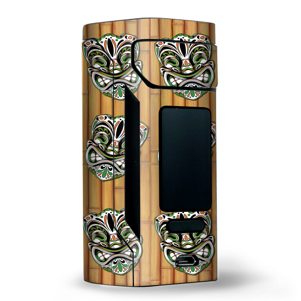 Tiki Faces On Bamboo Wismec RX2 20700 Skin