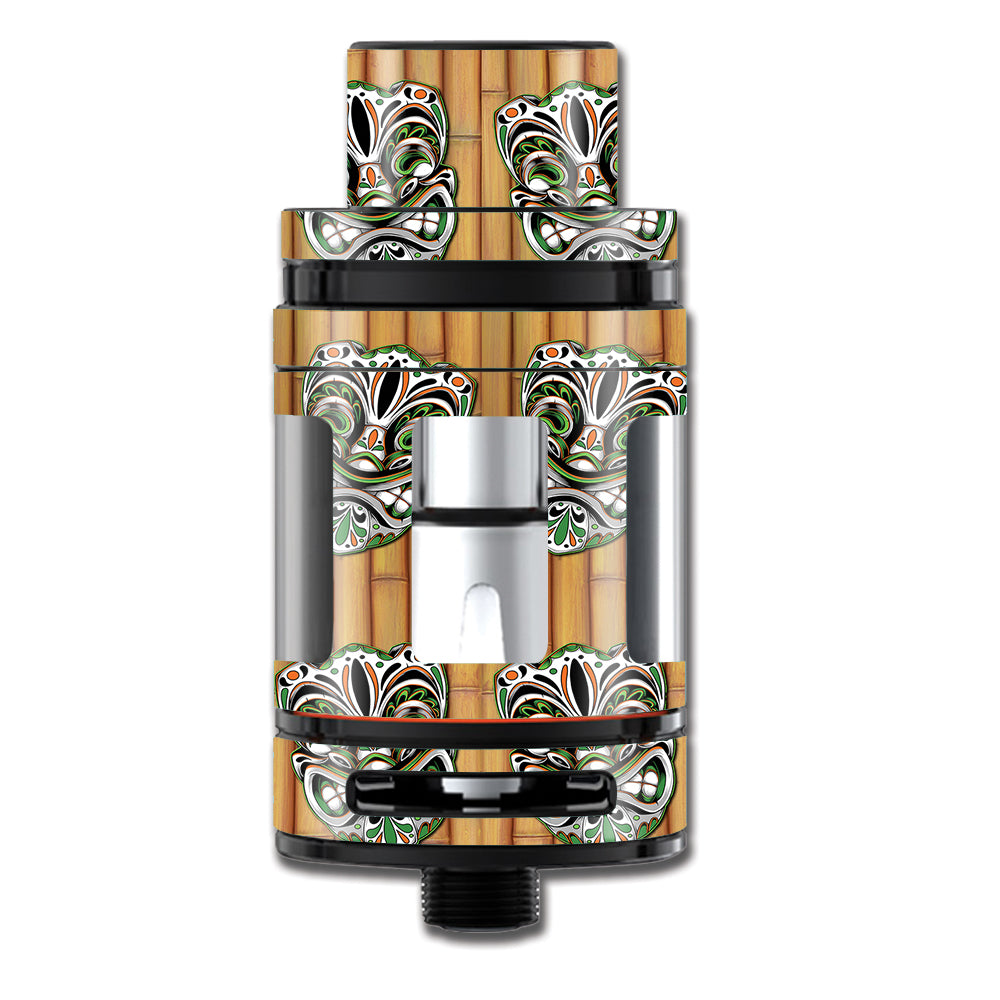  Tiki Faces On Bamboo Smok TFV8 Mini Big Baby Beast Skin