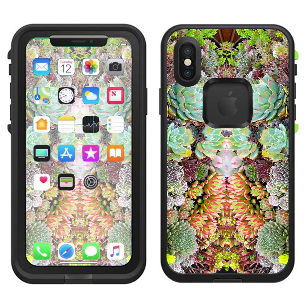  Succulents Floral  Lifeproof Fre Case iPhone X Skin