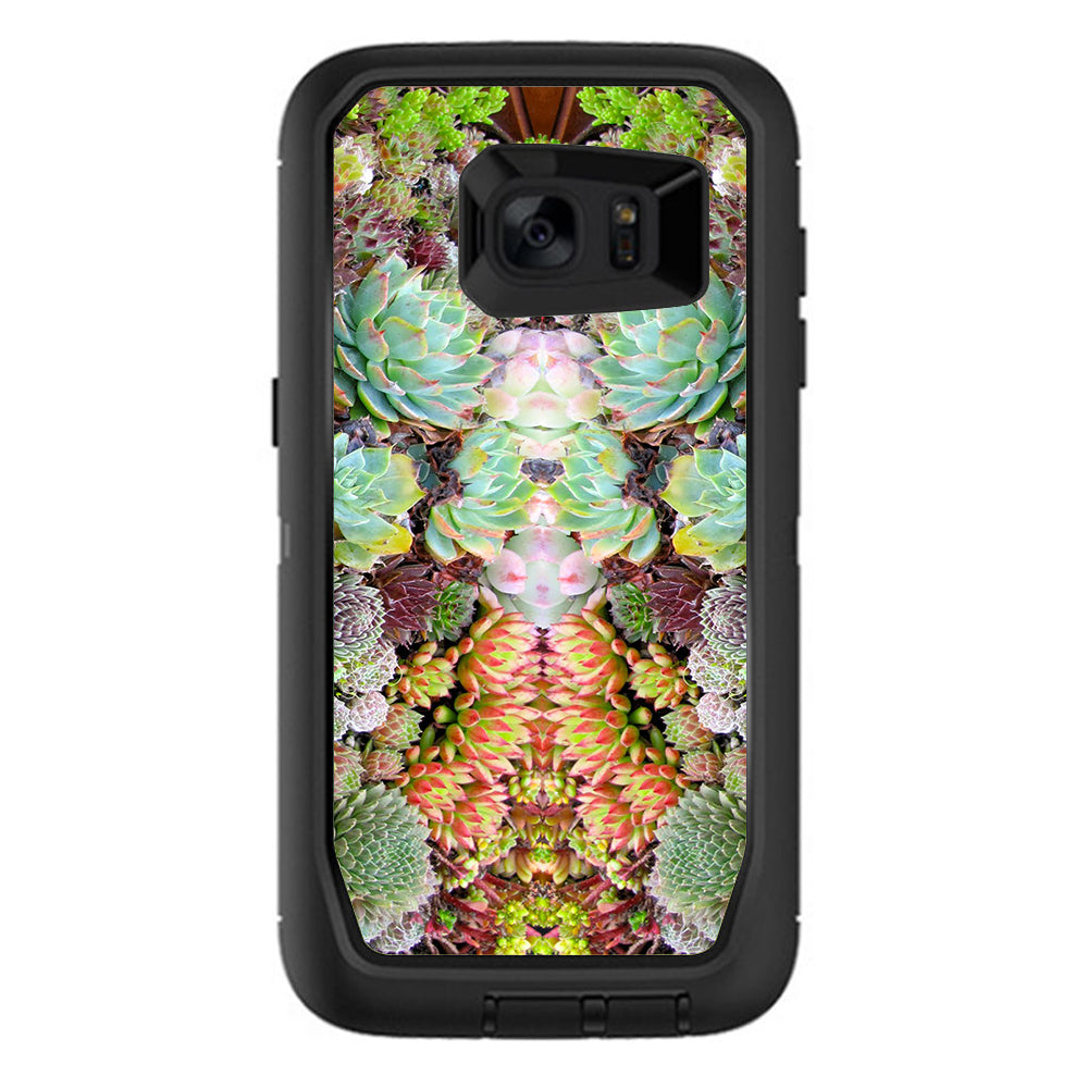  Succulents Floral Otterbox Defender Samsung Galaxy S7 Edge Skin