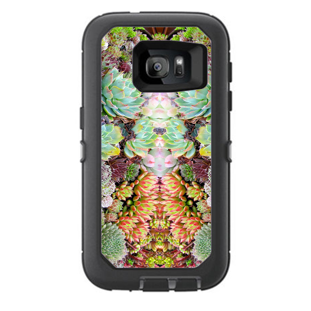  Succulents Floral Otterbox Defender Samsung Galaxy S7 Skin