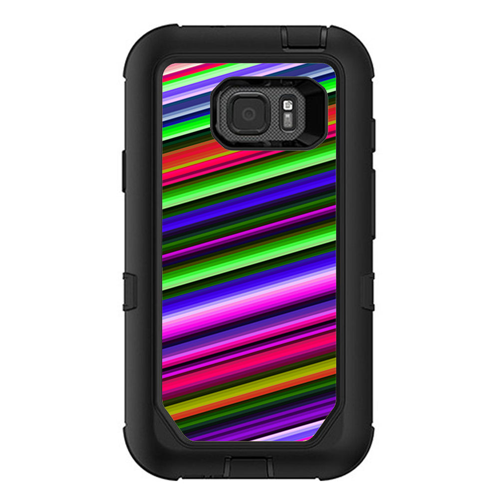   Bright Stripes Otterbox Defender Samsung Galaxy S7 Active Skin