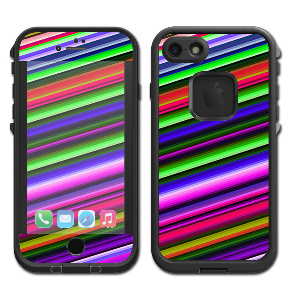   Bright Stripes Lifeproof Fre iPhone 7 or iPhone 8 Skin