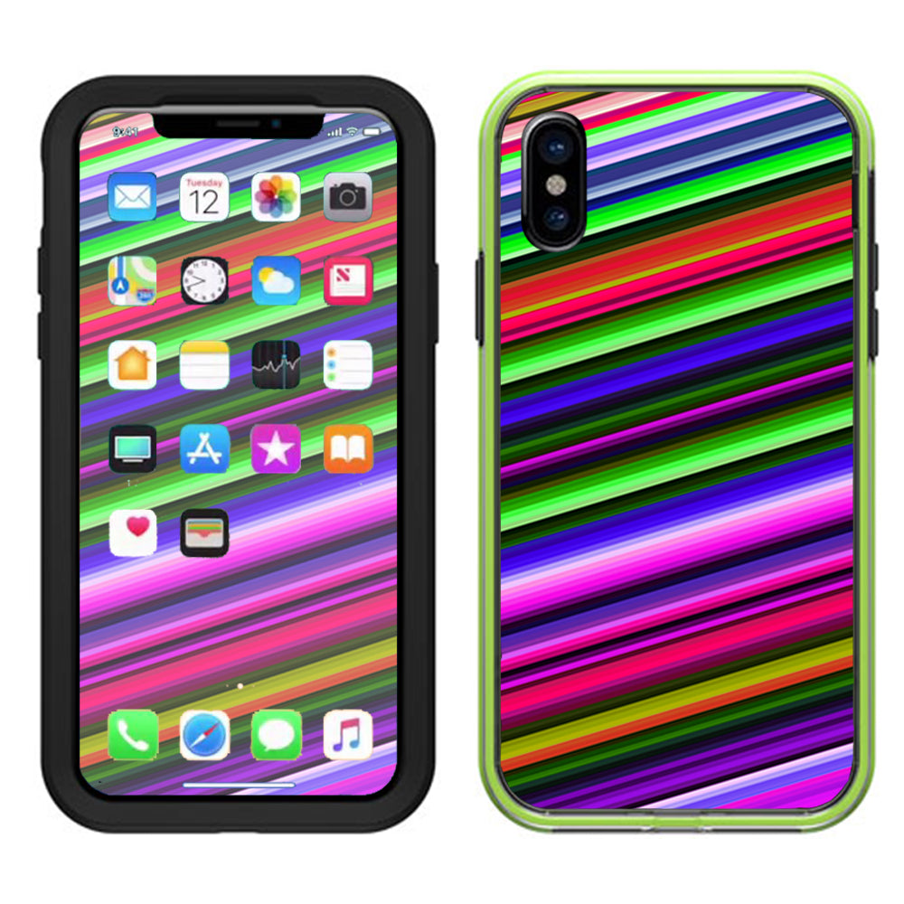   Bright Stripes Lifeproof Slam Case iPhone X Skin