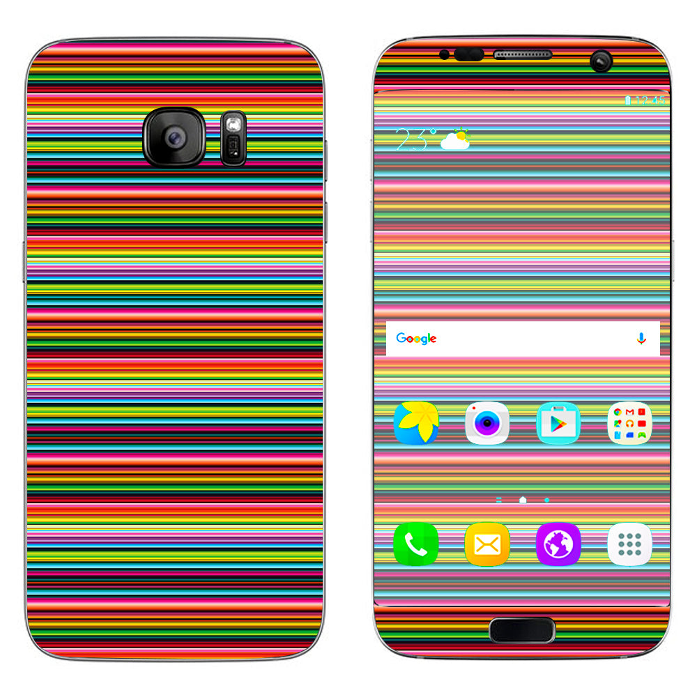  Color Stripes Samsung Galaxy S7 Edge Skin