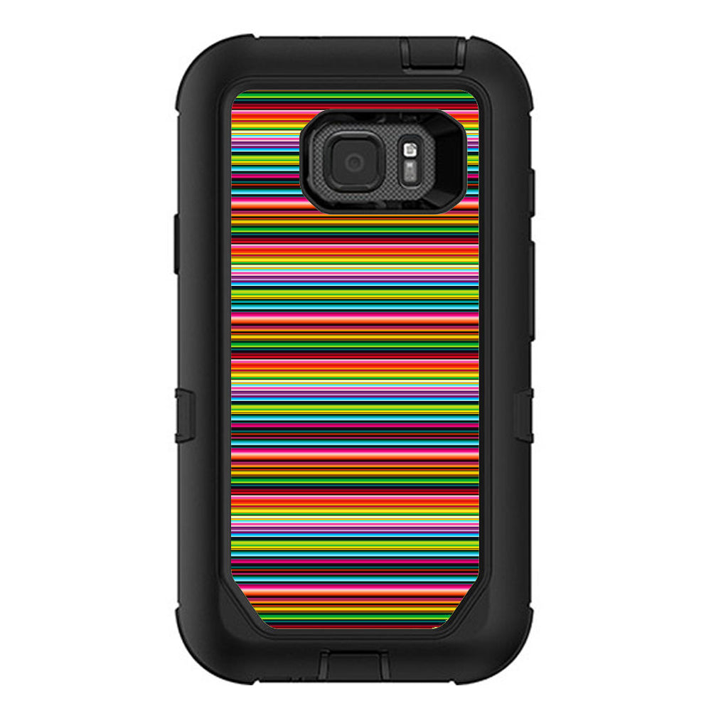  Color Stripes Otterbox Defender Samsung Galaxy S7 Active Skin