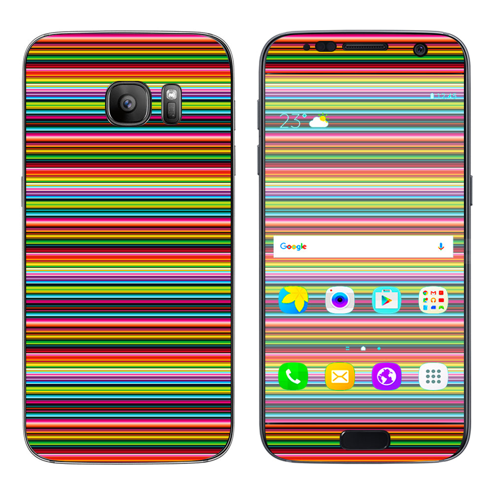  Color Stripes Samsung Galaxy S7 Skin