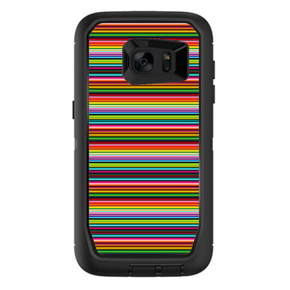  Color Stripes Otterbox Defender Samsung Galaxy S7 Edge Skin