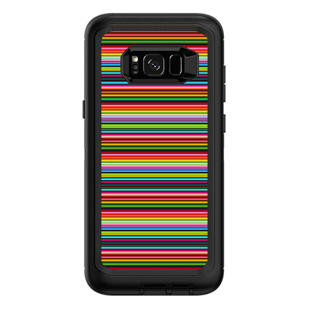  Color Stripes Otterbox Defender Samsung Galaxy S8 Plus Skin