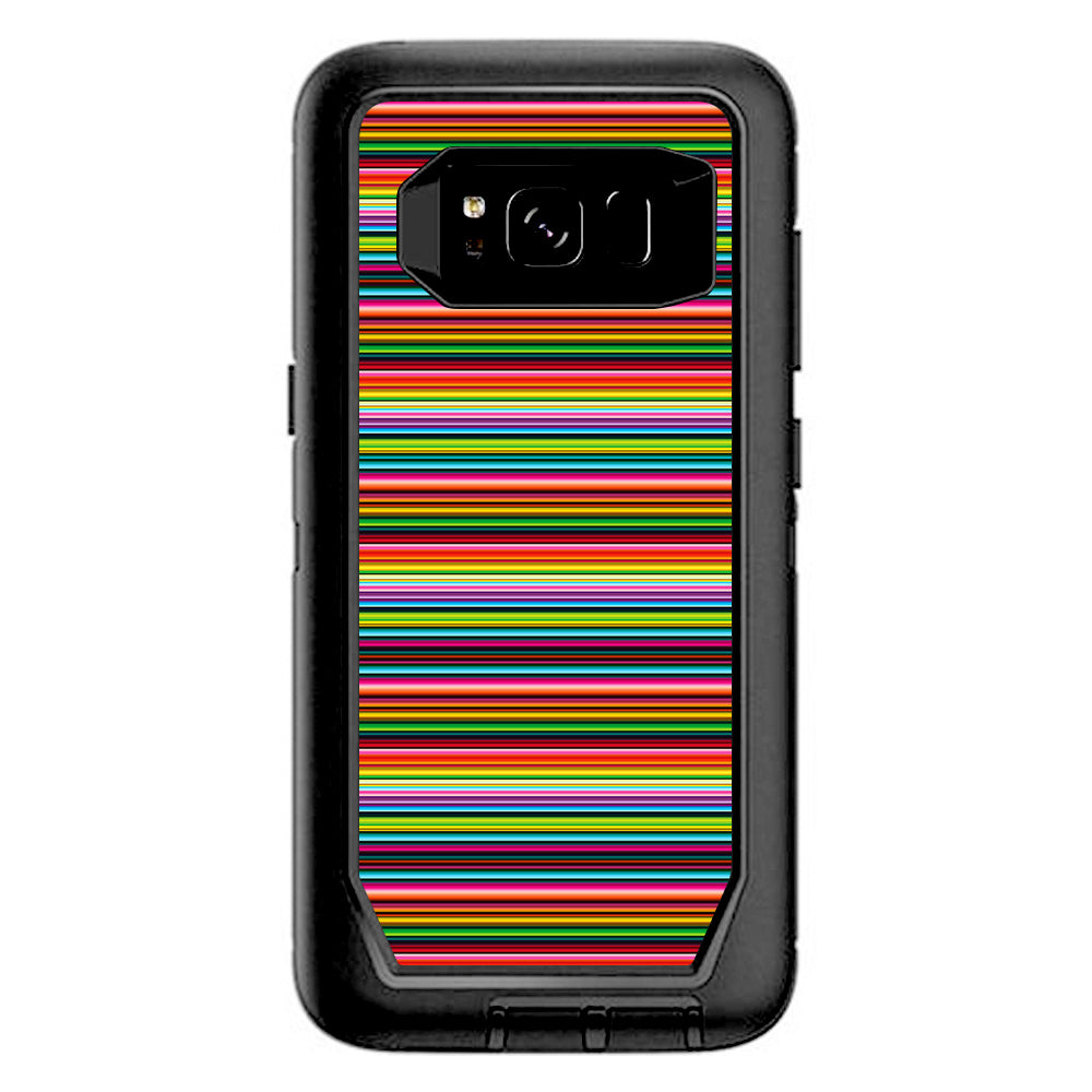  Color Stripes Otterbox Defender Samsung Galaxy S8 Skin