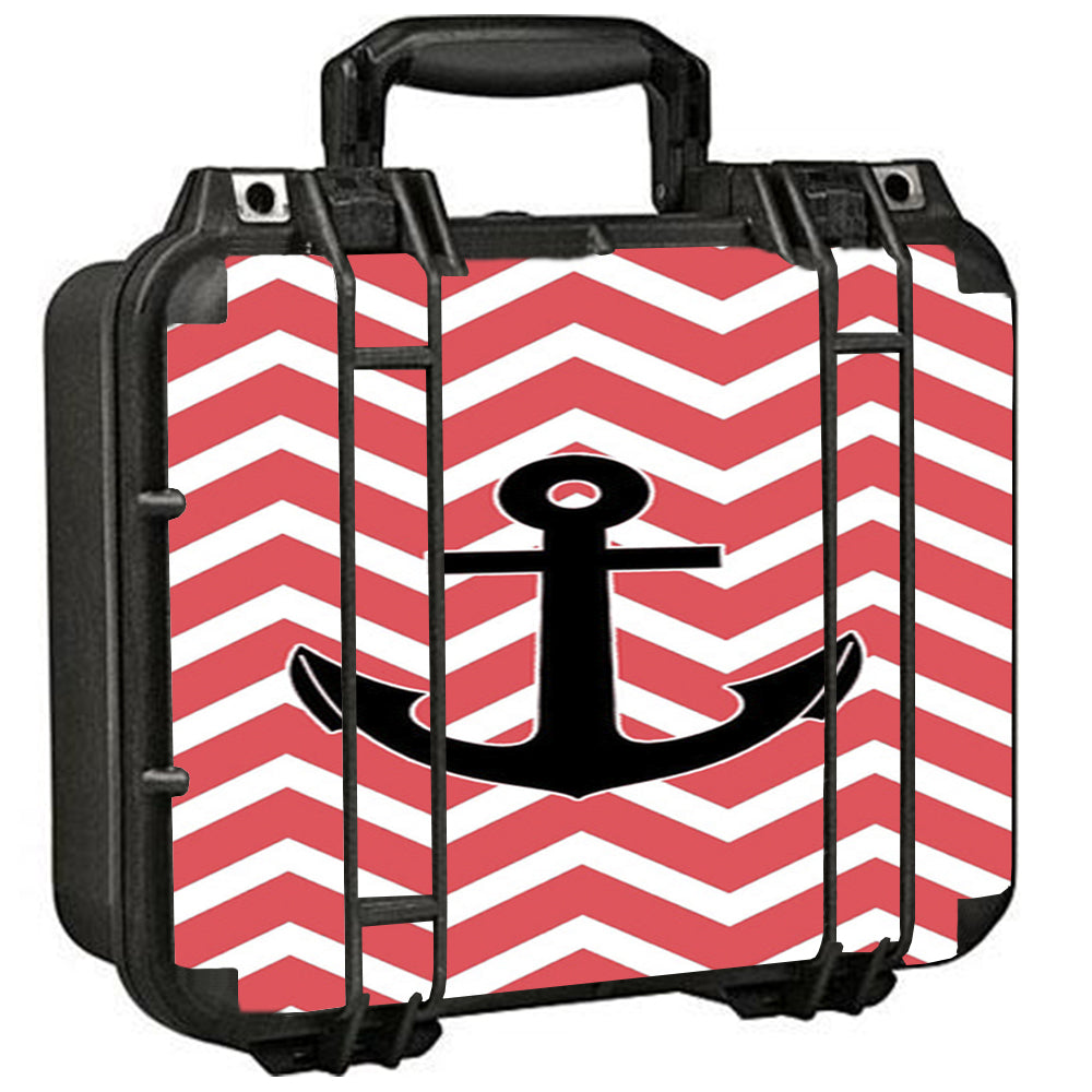  Chevron With Black Anchor Pelican Case 1400 Skin