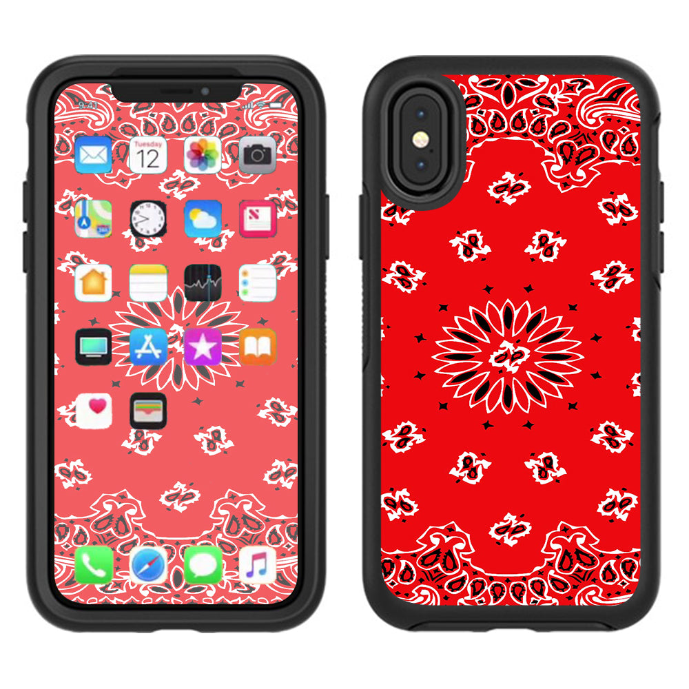  Red Bandana Otterbox Defender Apple iPhone X Skin