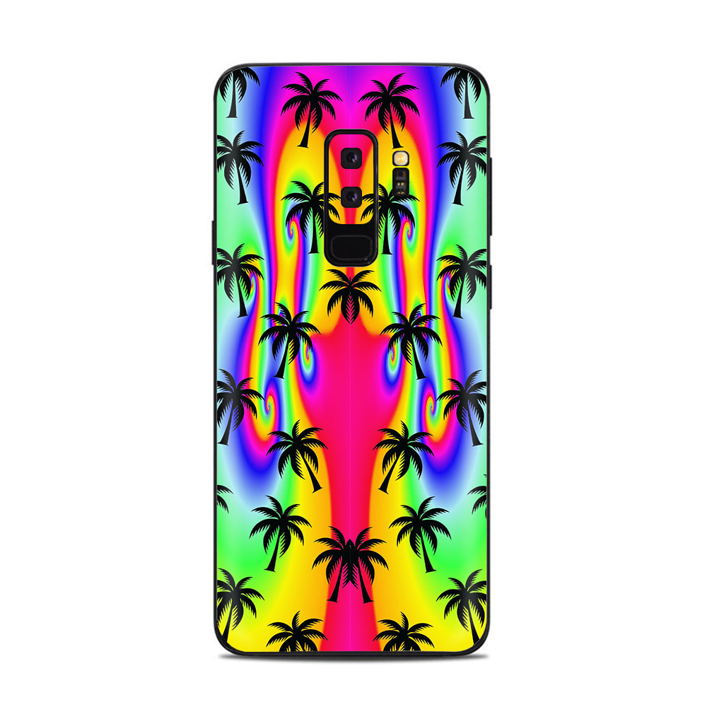  Rainbow Palm Tree Samsung Galaxy S9 Plus Skin