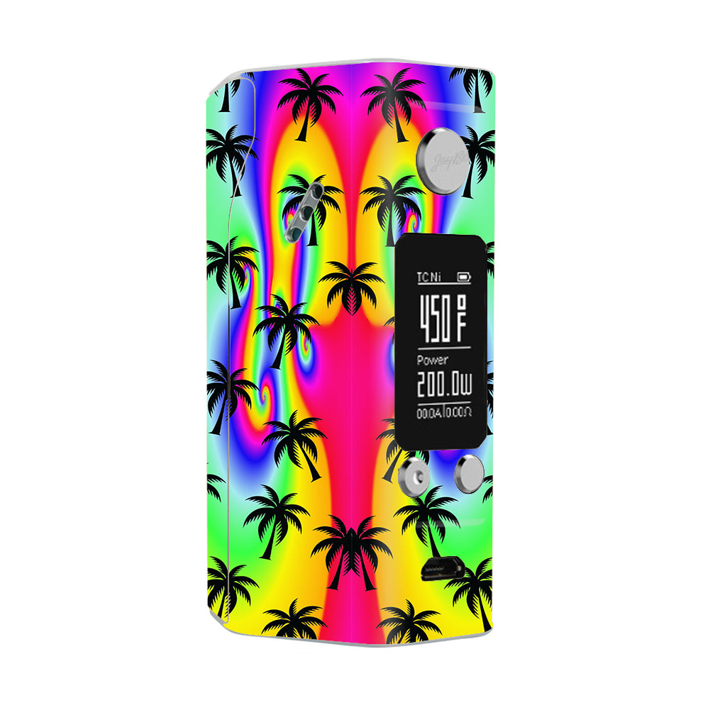  Rainbow Palm Tree Wismec Reuleaux RX200S Skin