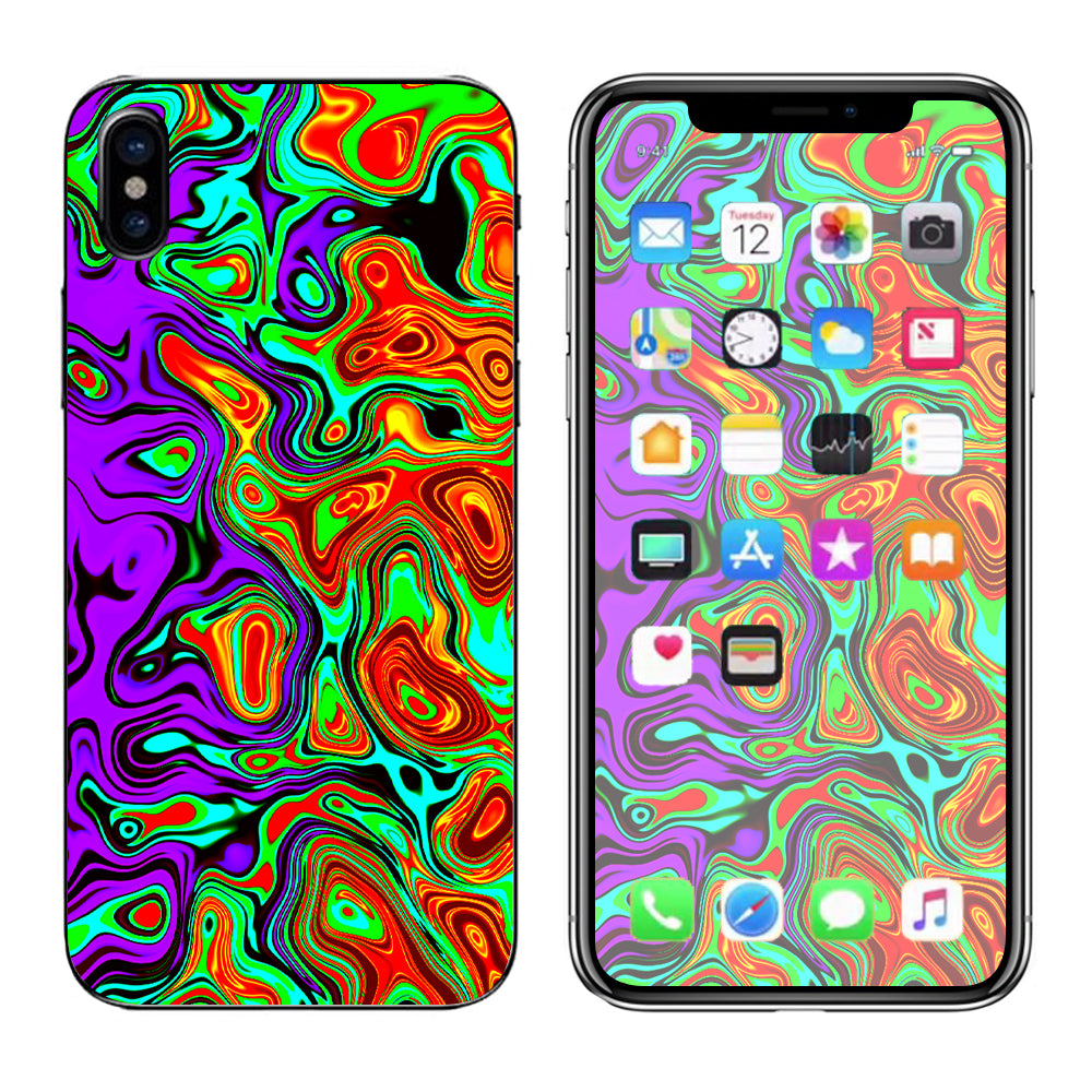  Mixed Colors Apple iPhone X Skin