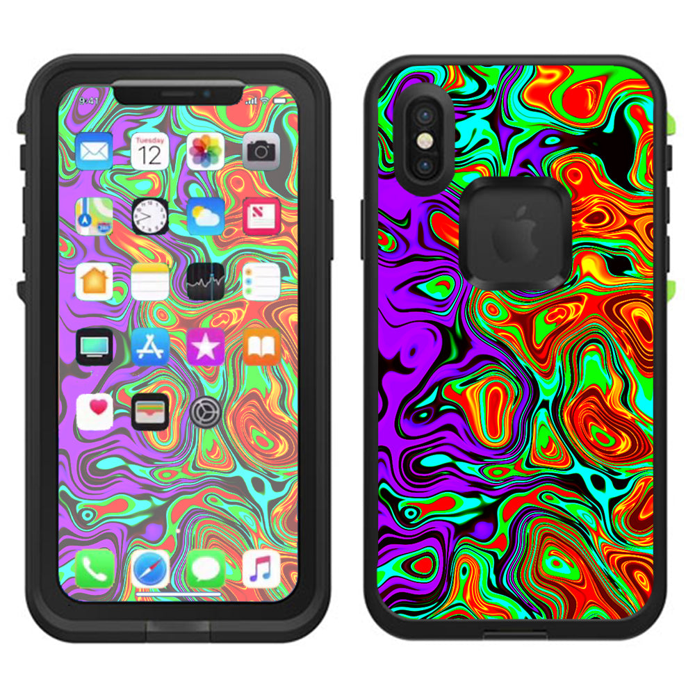  Mixed Colors Lifeproof Fre Case iPhone X Skin