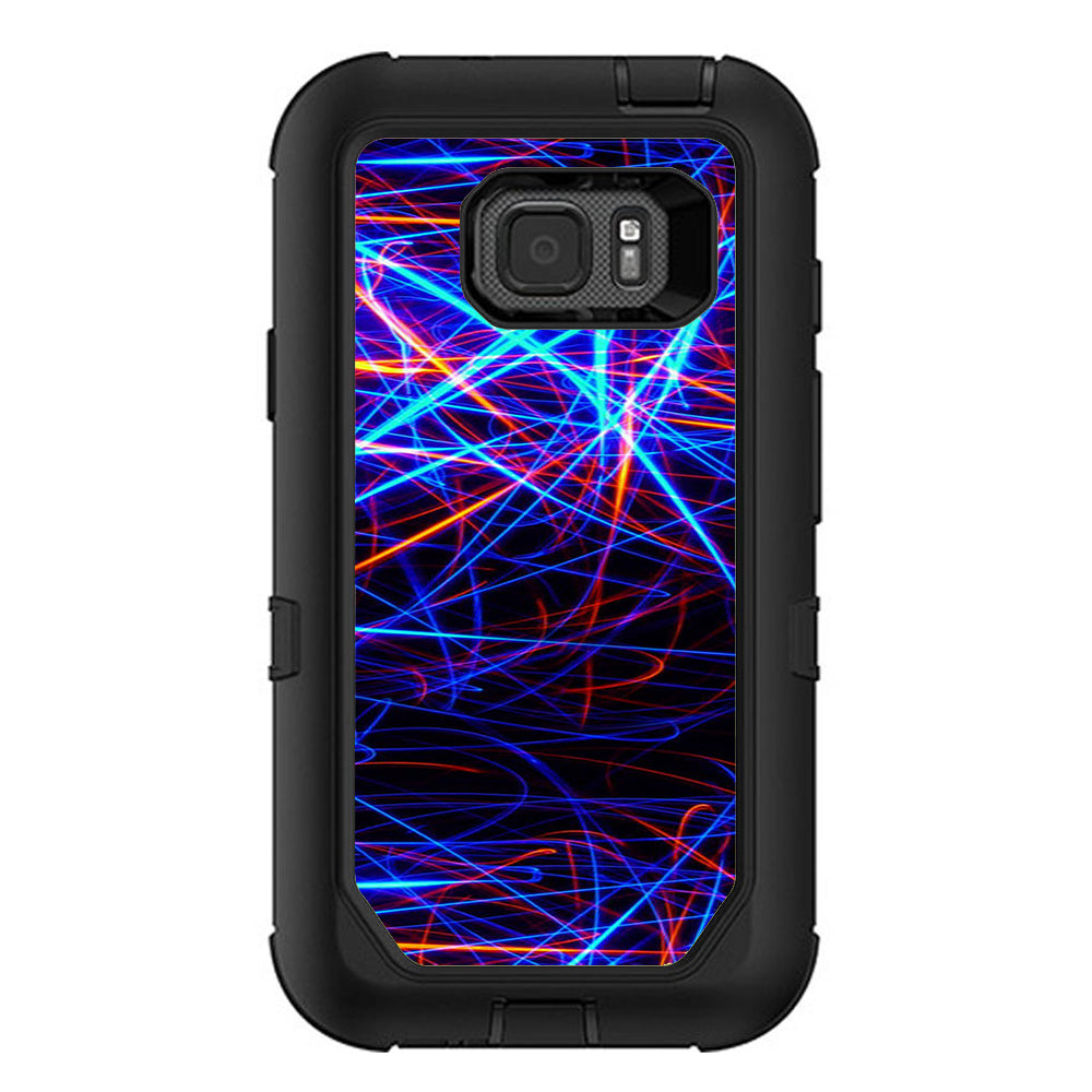  Lasers Neon Laser Beams Otterbox Defender Samsung Galaxy S7 Active Skin