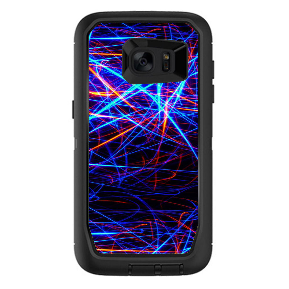  Lasers Neon Laser Beams Otterbox Defender Samsung Galaxy S7 Edge Skin