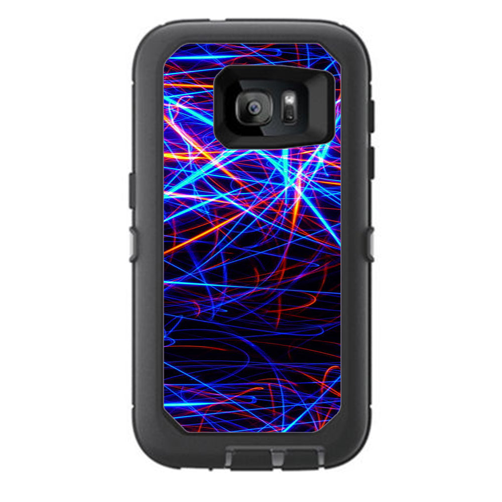  Lasers Neon Laser Beams Otterbox Defender Samsung Galaxy S7 Skin