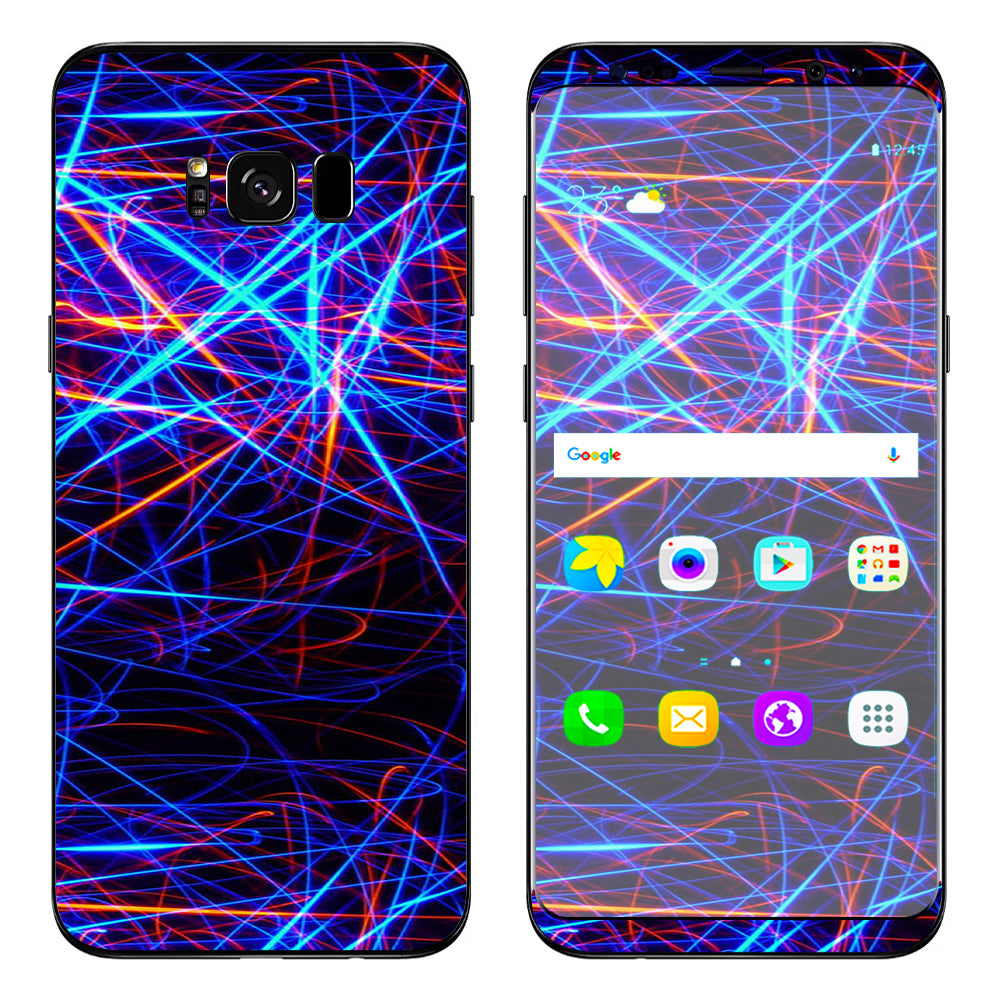  Lasers Neon Laser Beams Samsung Galaxy S8 Plus Skin