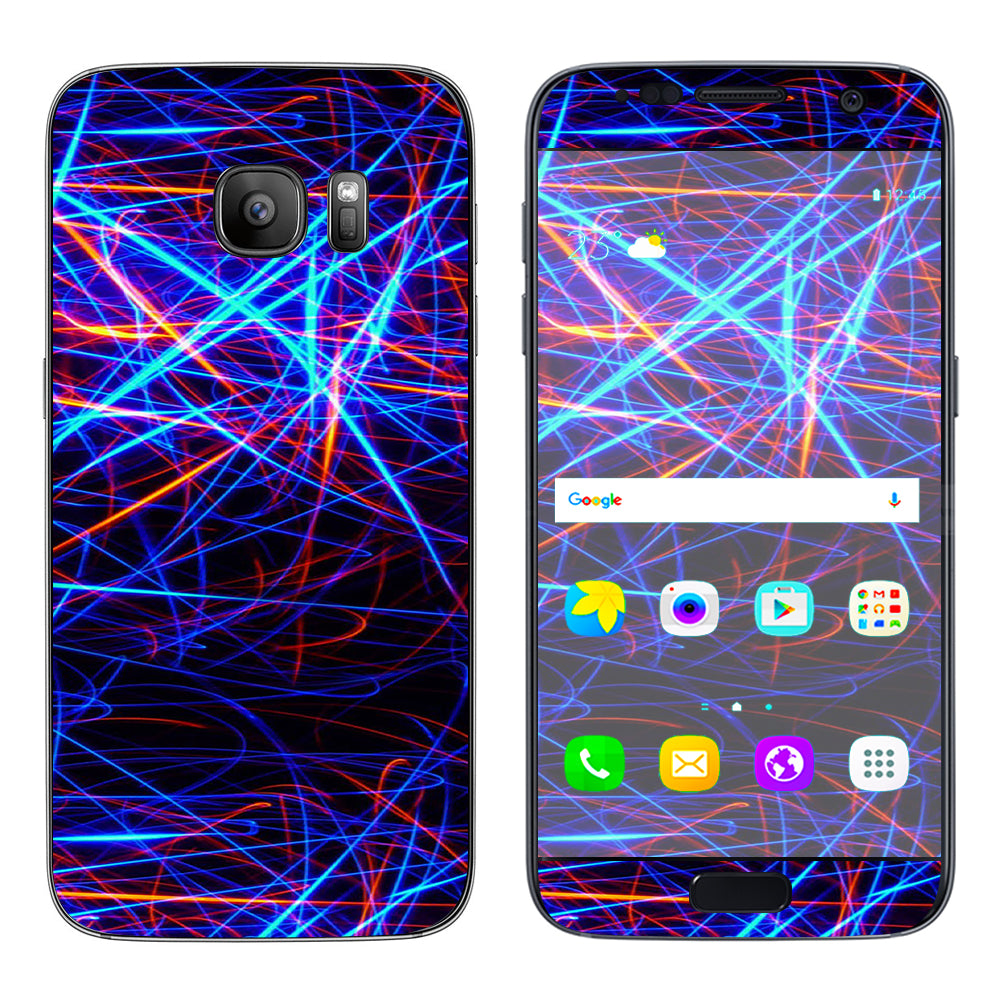  Lasers Neon Laser Beams Samsung Galaxy S7 Skin