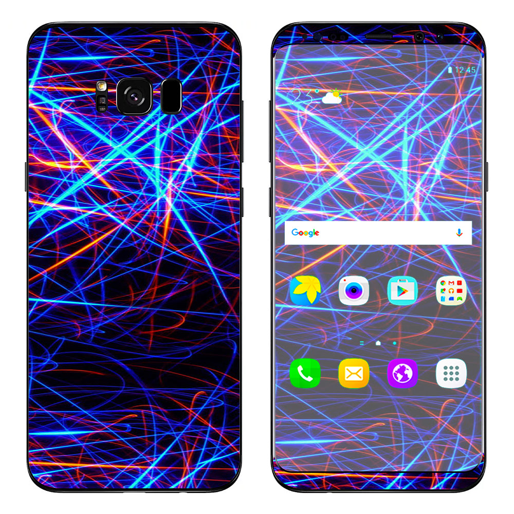  Lasers Neon Laser Beams Samsung Galaxy S8 Skin